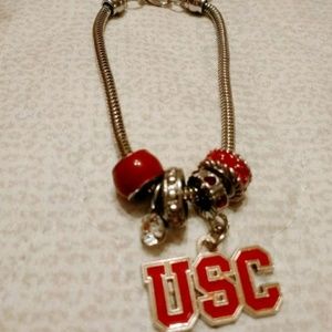 USC Trojans charm bracelet
